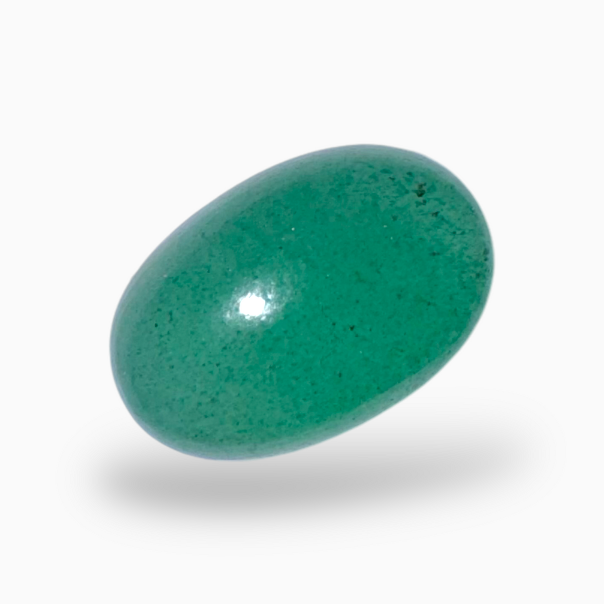 Natural Green Aventurine Stone in Oval Shape 3.8 Carats Size 12X8mm Indian Origin