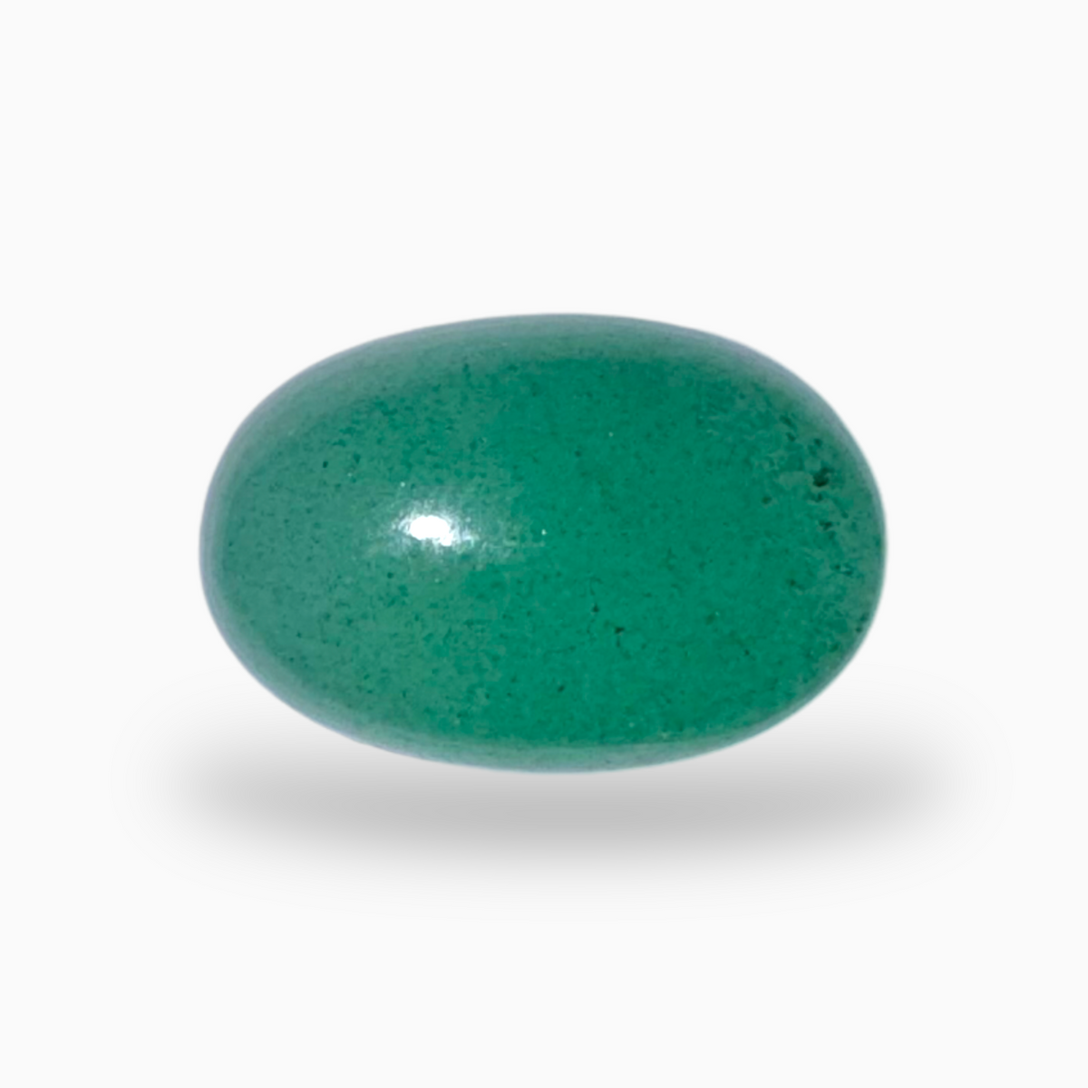 Natural Green Aventurine Stone in Oval Shape 3.8 Carats Size 12X8mm Indian Origin