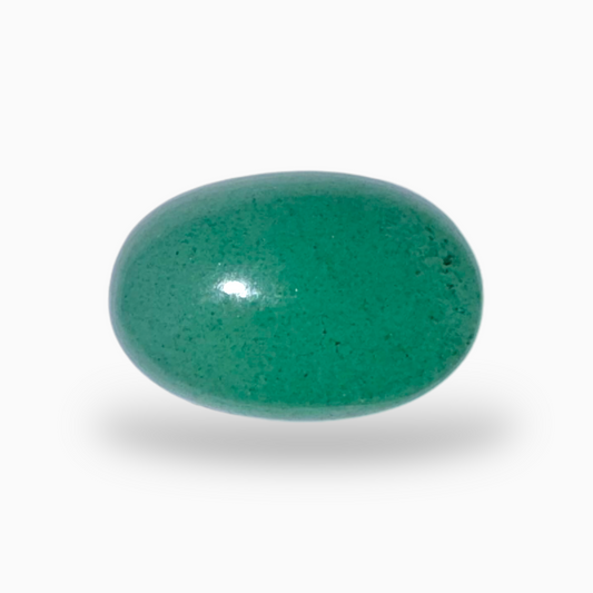 Natural Green Aventurine Stone in Oval Shape 3.8 Carats Size 12X8mm Indian Origin