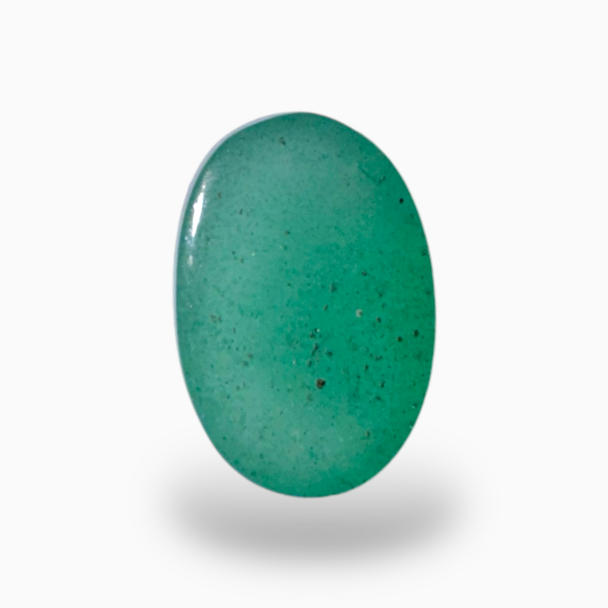Natural Green Aventurine Stone in Oval Shape 3.8 Carats Size 12X8mm Indian Origin