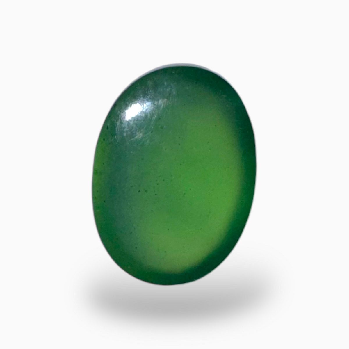 Natural Green Aventurine Stone in Oval Shape 5.46 Carats Size 12.5X9mm Indian Origin