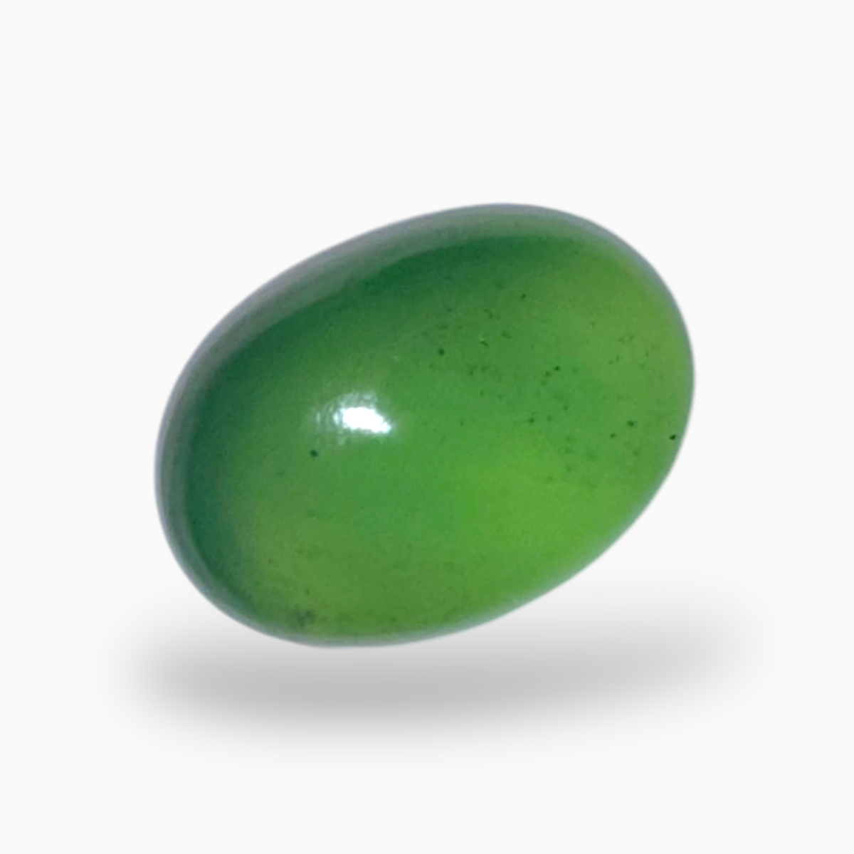 Natural Green Aventurine Stone in Oval Shape 5.46 Carats Size 12.5X9mm Indian Origin