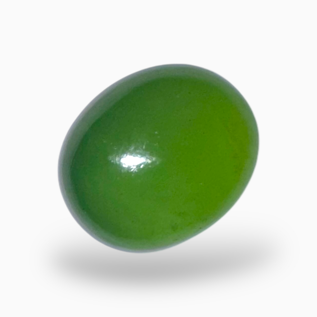 Natural Green Aventurine Stone in Oval Shape 6.6 Carats Size 12.5X10.5mm Indian Origin