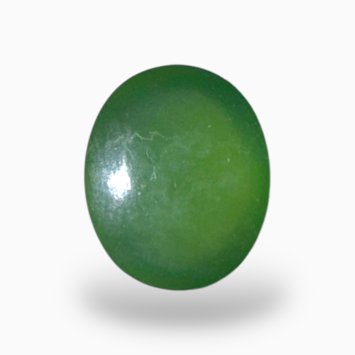 Natural Green Aventurine Stone in Oval Shape 6.6 Carats Size 12.5X10.5mm Indian Origin