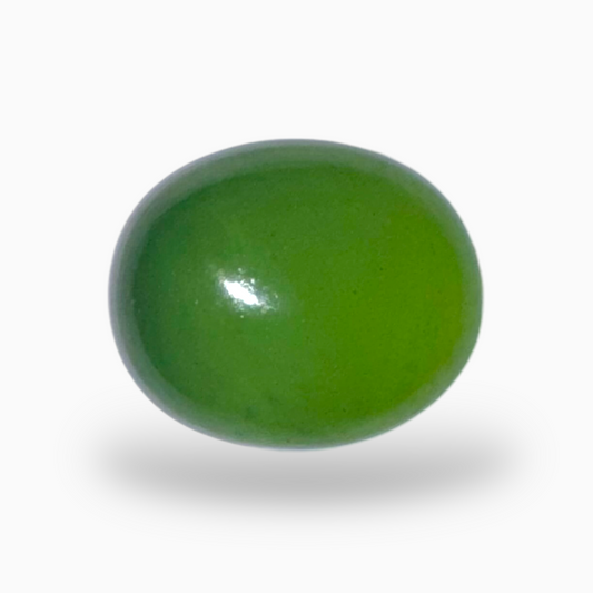 Natural Green Aventurine Stone in Oval Shape 6.6 Carats Size 12.5X10.5mm Indian Origin