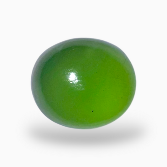 Natural Green Aventurine Stone in Oval Shape 6.78 Carats Size 12.5X10.5mm Indian Origin