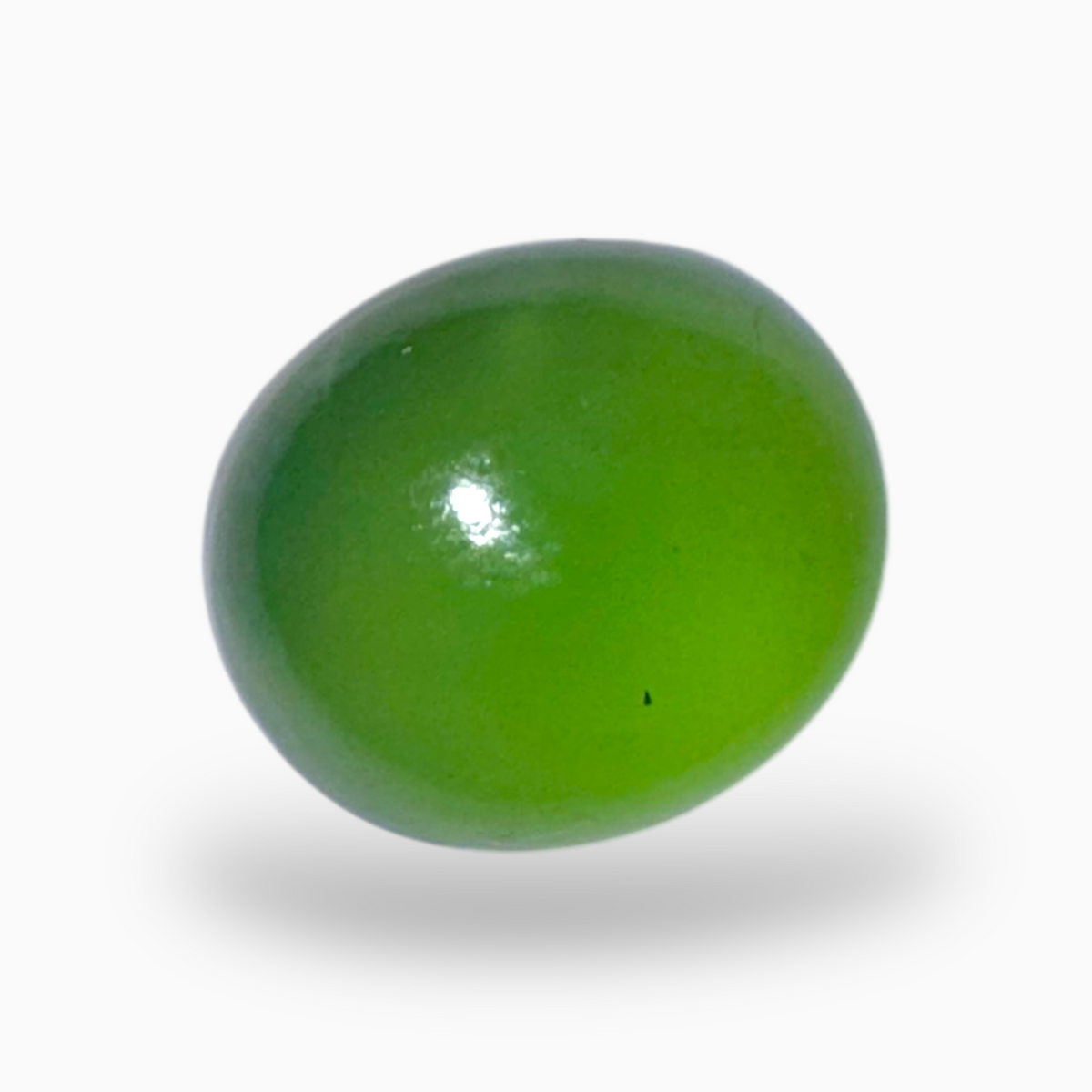 Natural Green Aventurine Stone in Oval Shape 6.78 Carats Size 12.5X10.5mm Indian Origin