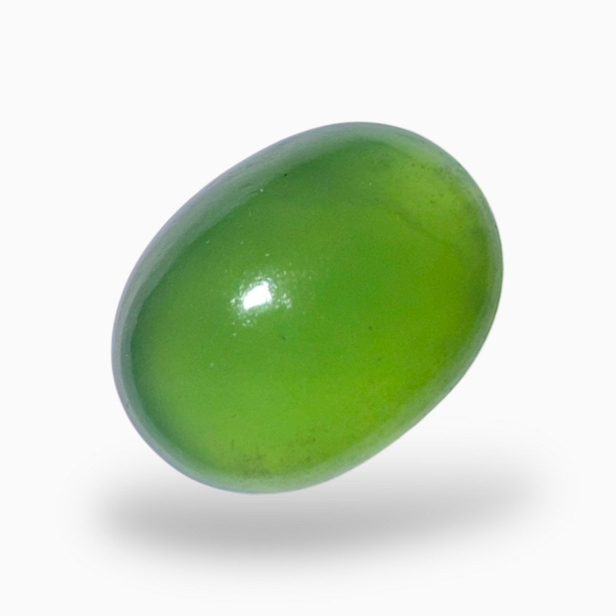 Natural Green Aventurine Stone in Oval Shape 7.42 Carats Size 15X11.5mm Indian Origin
