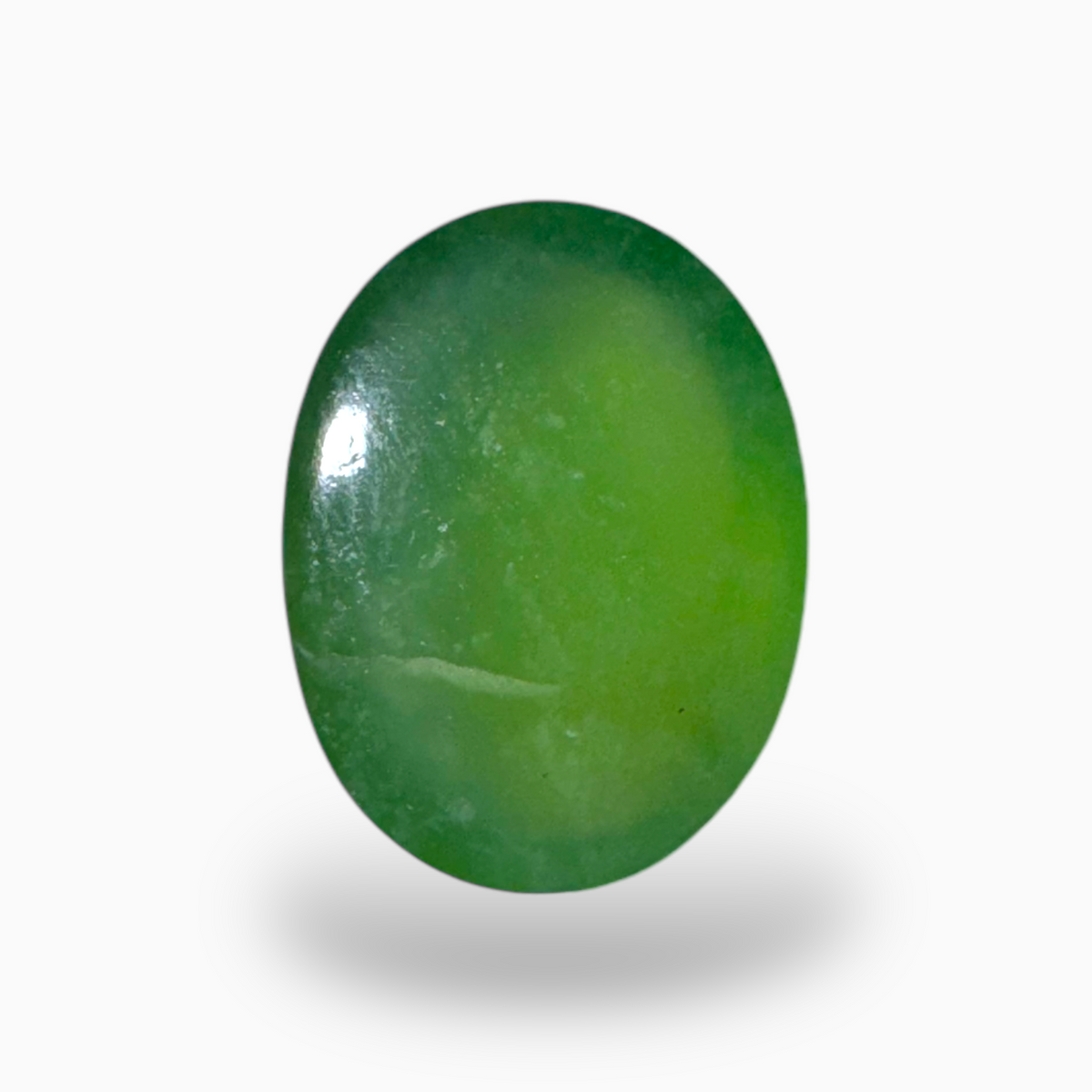 Natural Green Aventurine Stone in Oval Shape 7.42 Carats Size 15X11.5mm Indian Origin