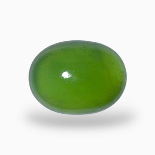 Natural Green Aventurine Stone in Oval Shape 7.42 Carats Size 15X11.5mm Indian Origin