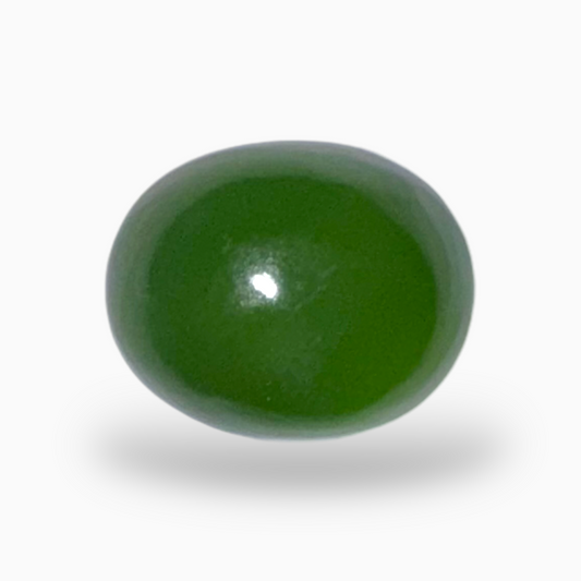 Natural DarkGreen Aventurine Stone in Oval Shape 9.47 Carats Size 14X11mm Indian Origin