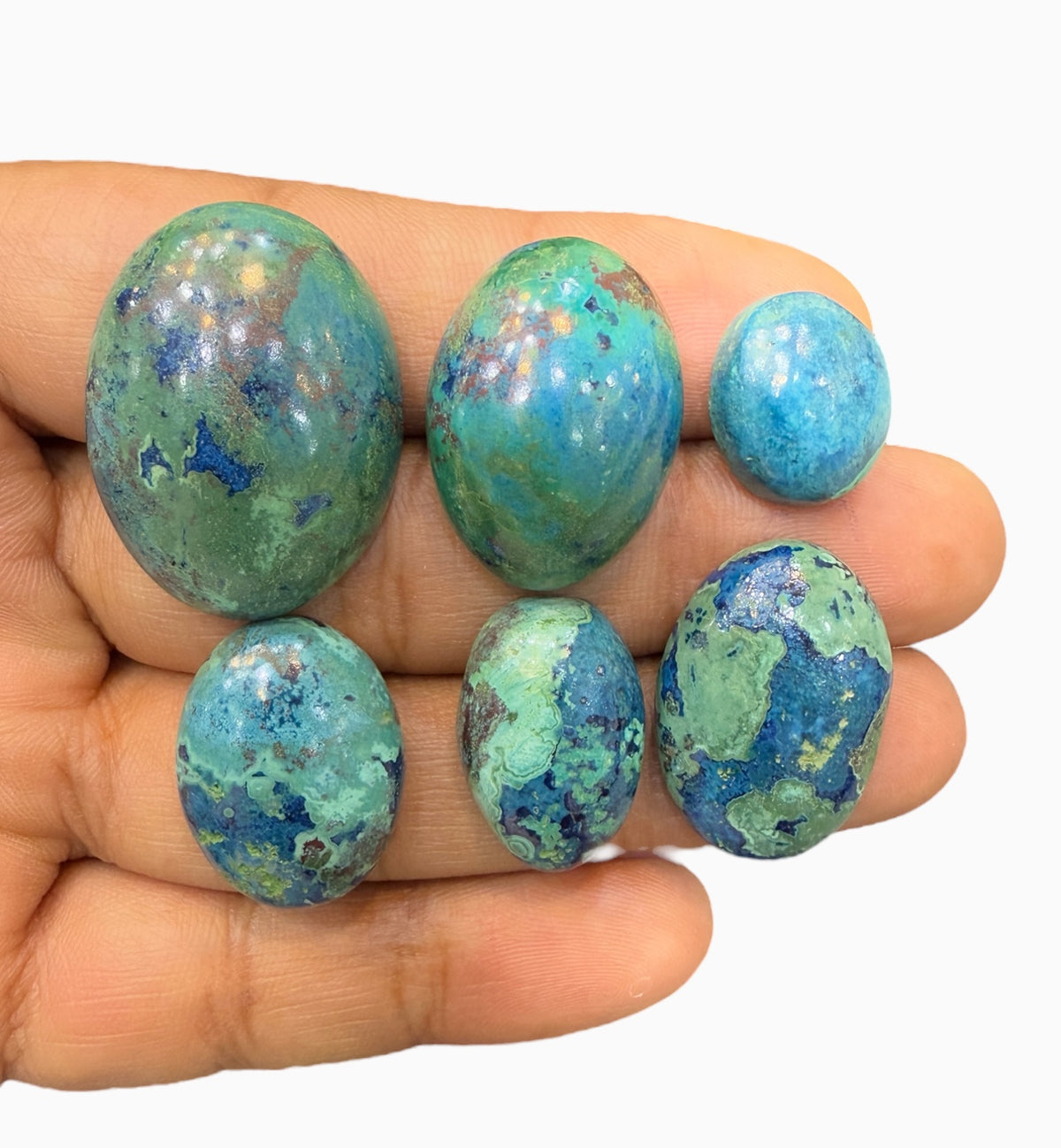 Azurite Stone Oval Cabochon lot From 10 - 20 Carats
