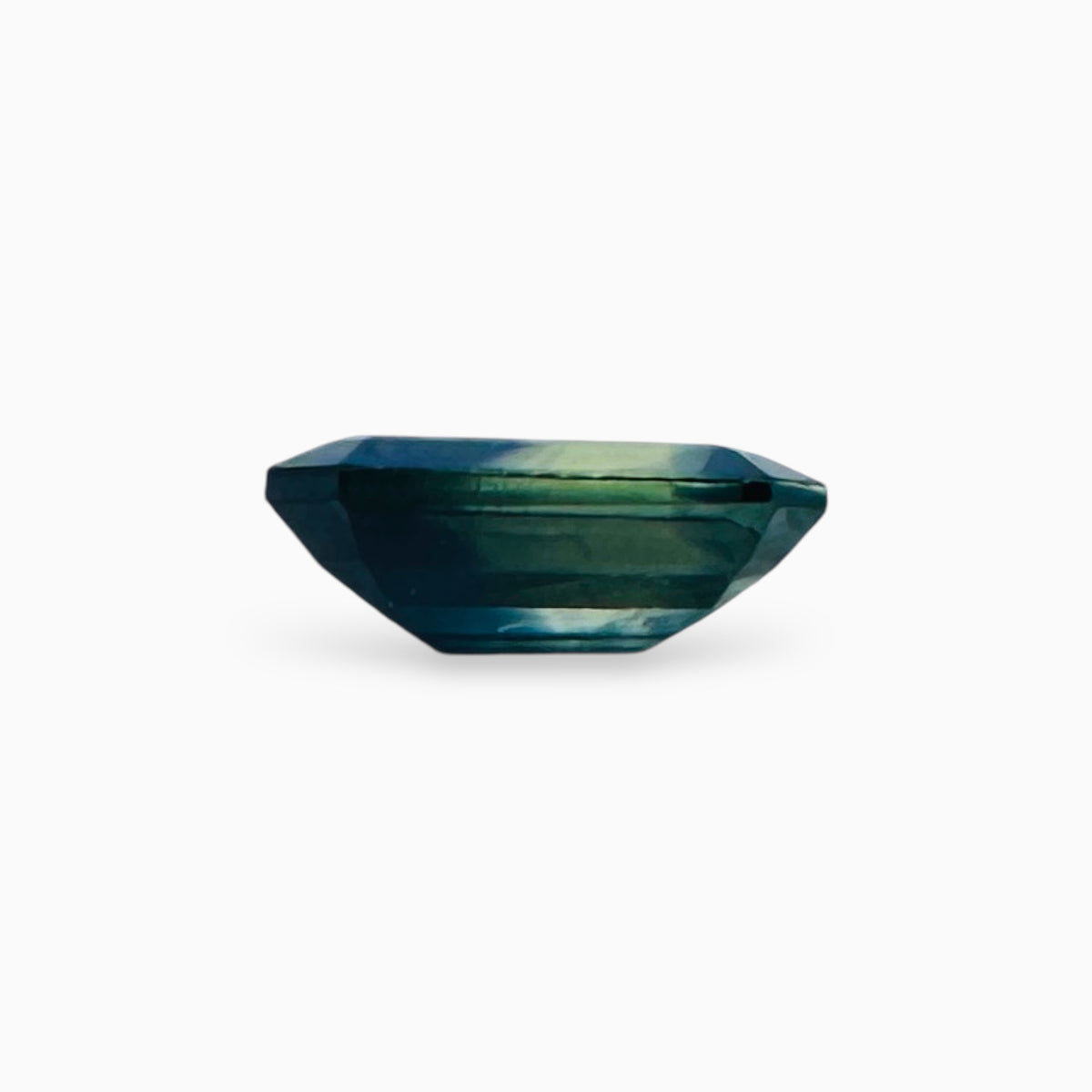 BI Color Sapphire Stone  0.52 Carats Emerald Cut