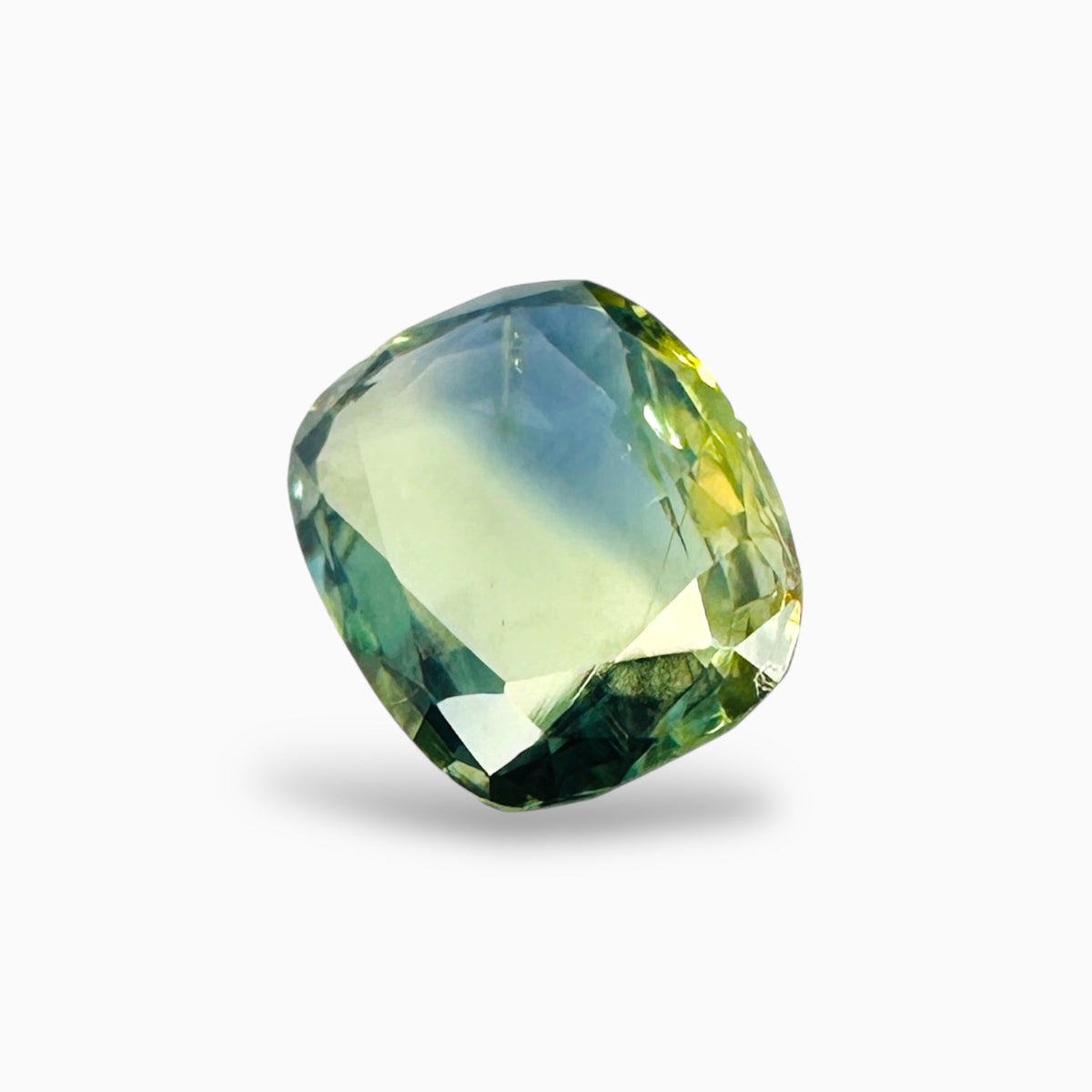 BI Color Sapphire Stone  Cushion  Cut 4.05 Carats -12x9 mm