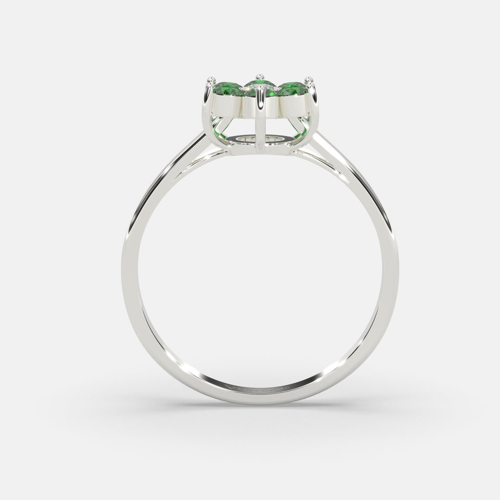 Bahiyya Emerald Ring Silver