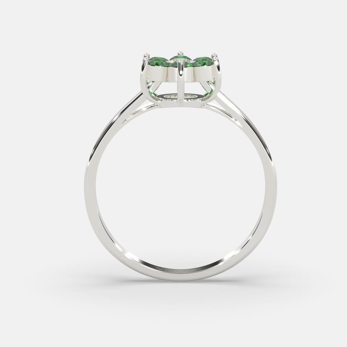 Bahiyya Emerald Ring Silver