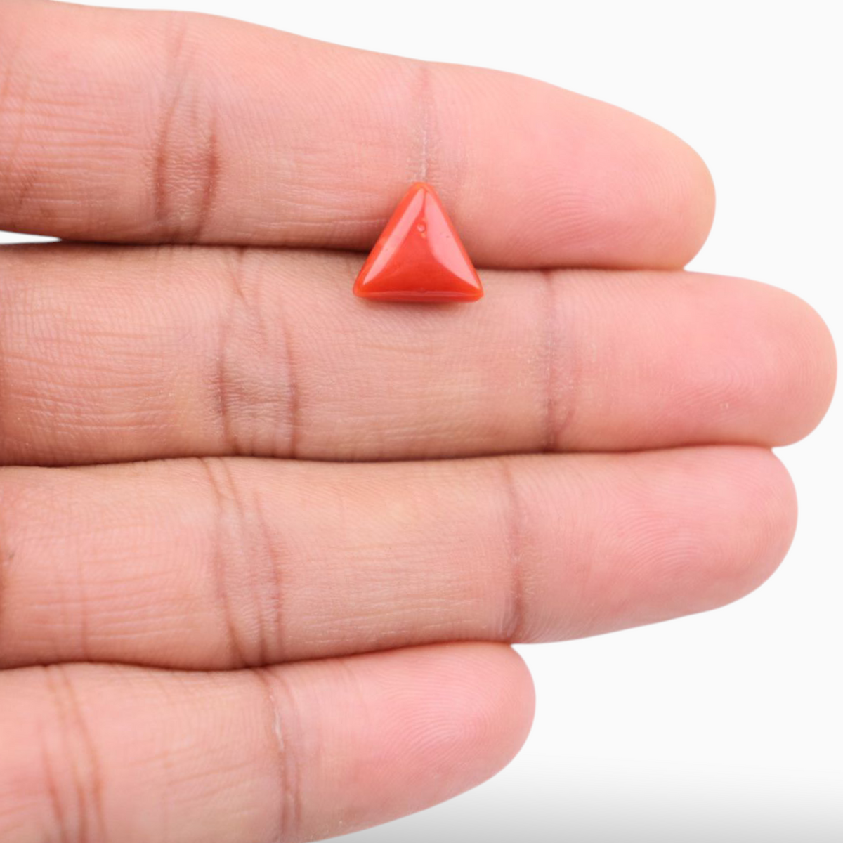 Best Buy Coral  For Sale 3.22 Carats Triangle Shape Size 10mm