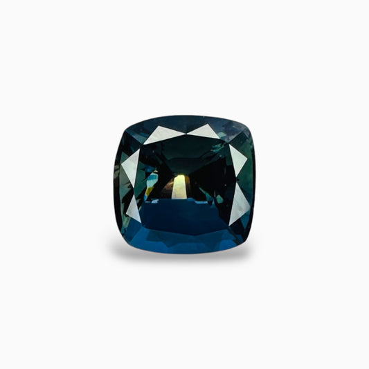 Bi Color Sapphire Stone Square Cushion 1.06 Carats 5.3 mm