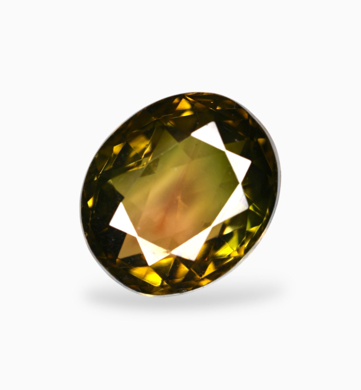 Bicolor Tourmaline Oval Shape 6.55 Carats Size 11.9x10.1mm