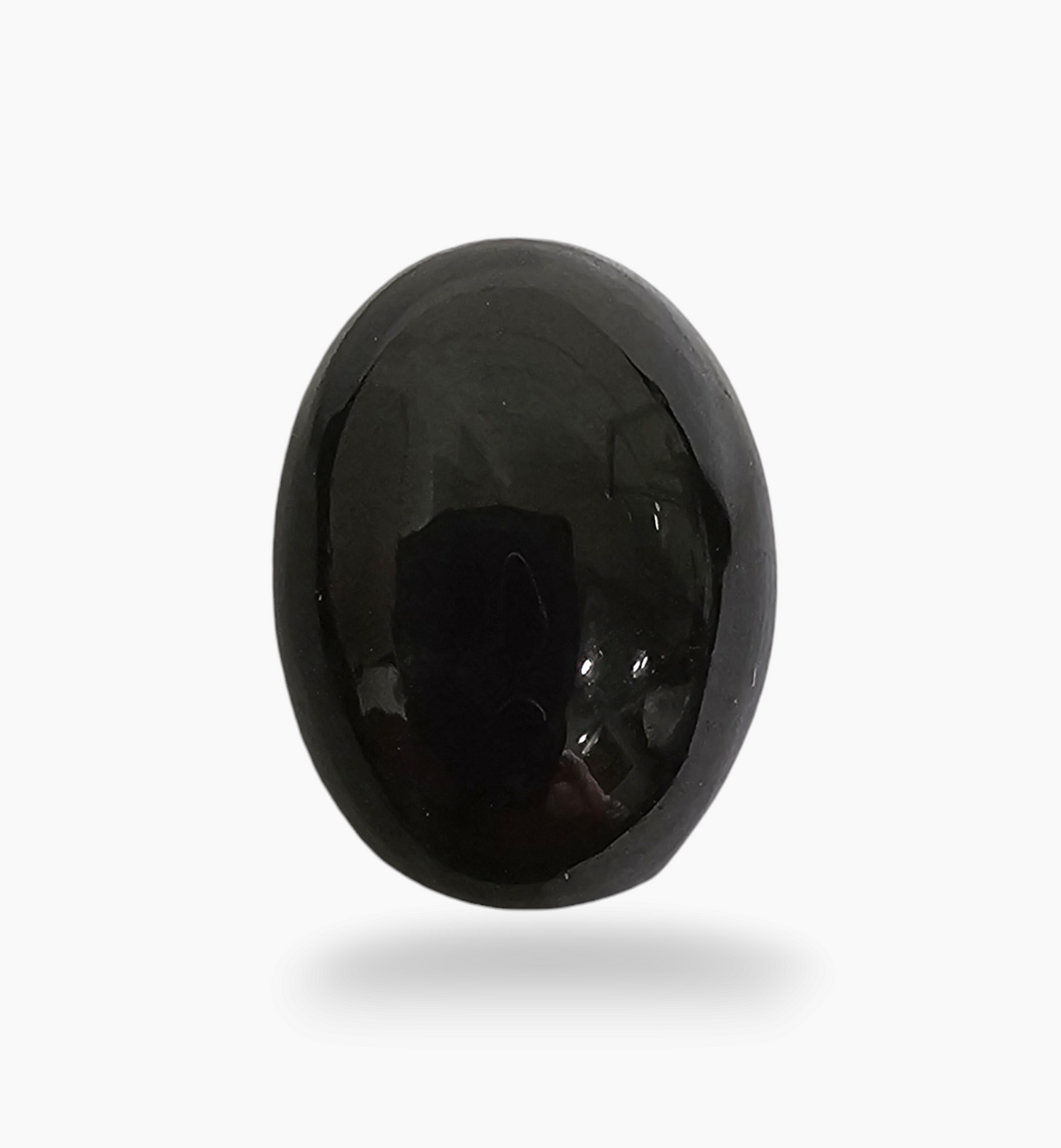 Natural Black Cats Eye Stone 3.11 Carats Oval Cabochon Size 10X7.5mm