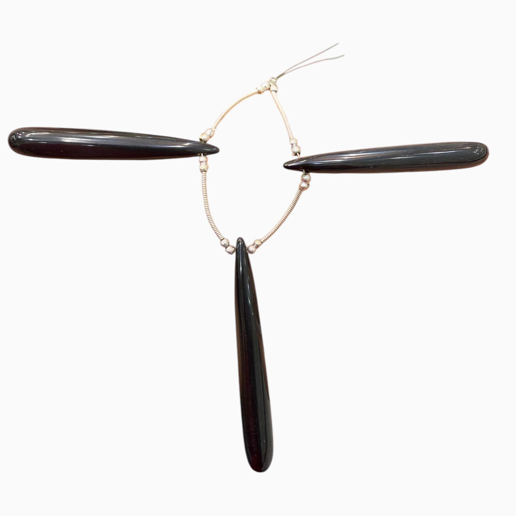 Black Onyx Long Drops For Jewellery From 5 - 25 Carats 5 - 50 mm