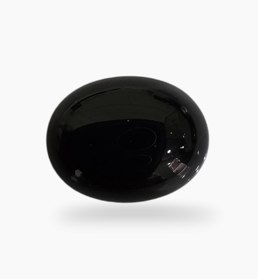 Natural Black Onyx Stone 2.26 Carats Oval Cabochon Size 9X7mm