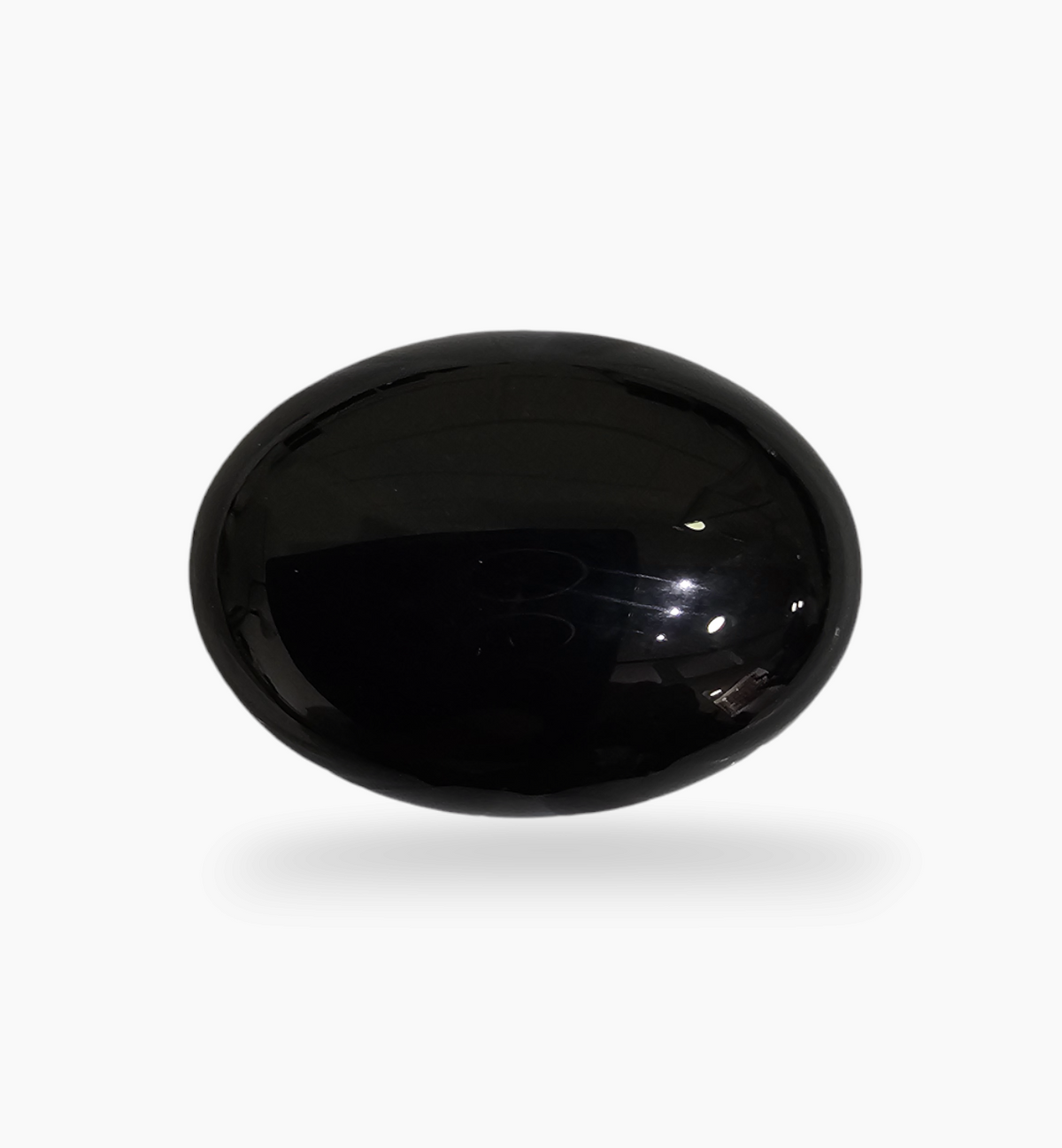 Natural Black Onyx Stone 23.33 Carats Oval Cabochon Size 25X10.6mm
