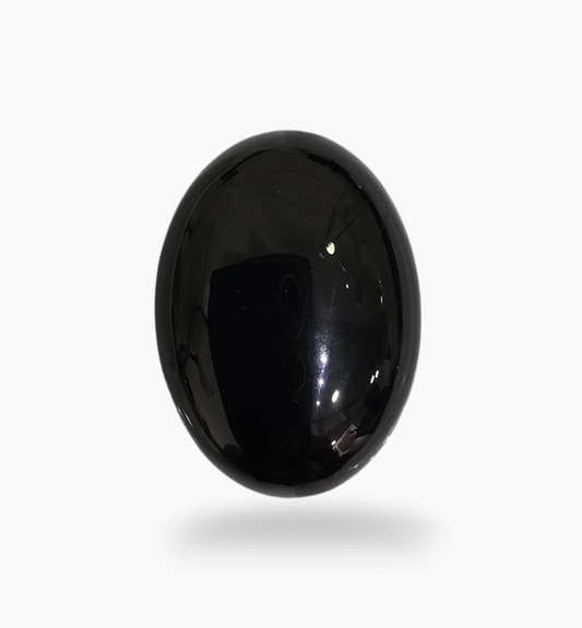 Natural Black Onyx Stone 23.33 Carats Oval Cabochon Size 25X10.6mm