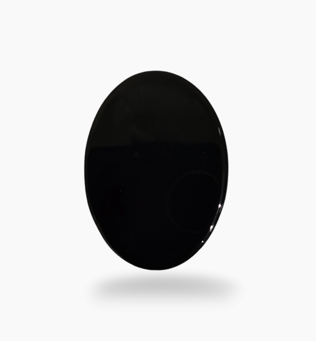 Natural Black Onyx Stone 23.33 Carats Oval Cabochon Size 25X10.6mm
