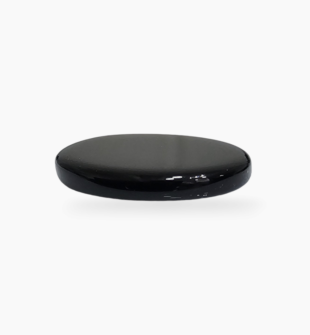 Natural Black Onyx Stone 3.08 Carats Oval Flat Size 13.5X10.7mm