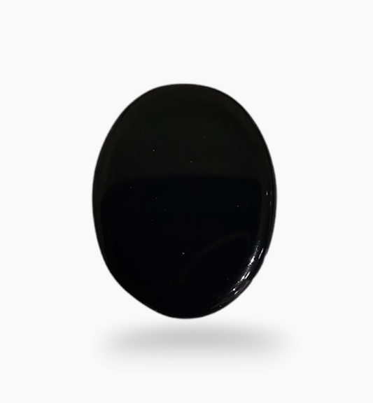 Natural Black Onyx Stone 3.08 Carats Oval Flat Size 13.5X10.7mm