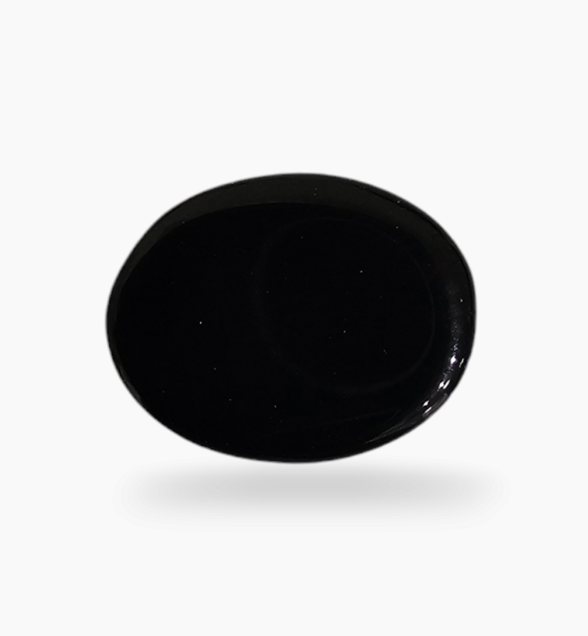 Natural Black Onyx Stone 3.08 Carats Oval Flat Size 13.5X10.7mm