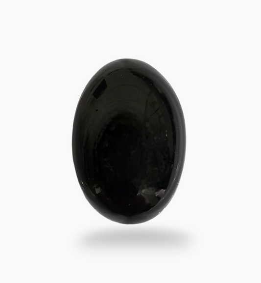 Natural Black Onyx Stone 30.67 Carats Oval Cabochon Size 20.3X10.5mm