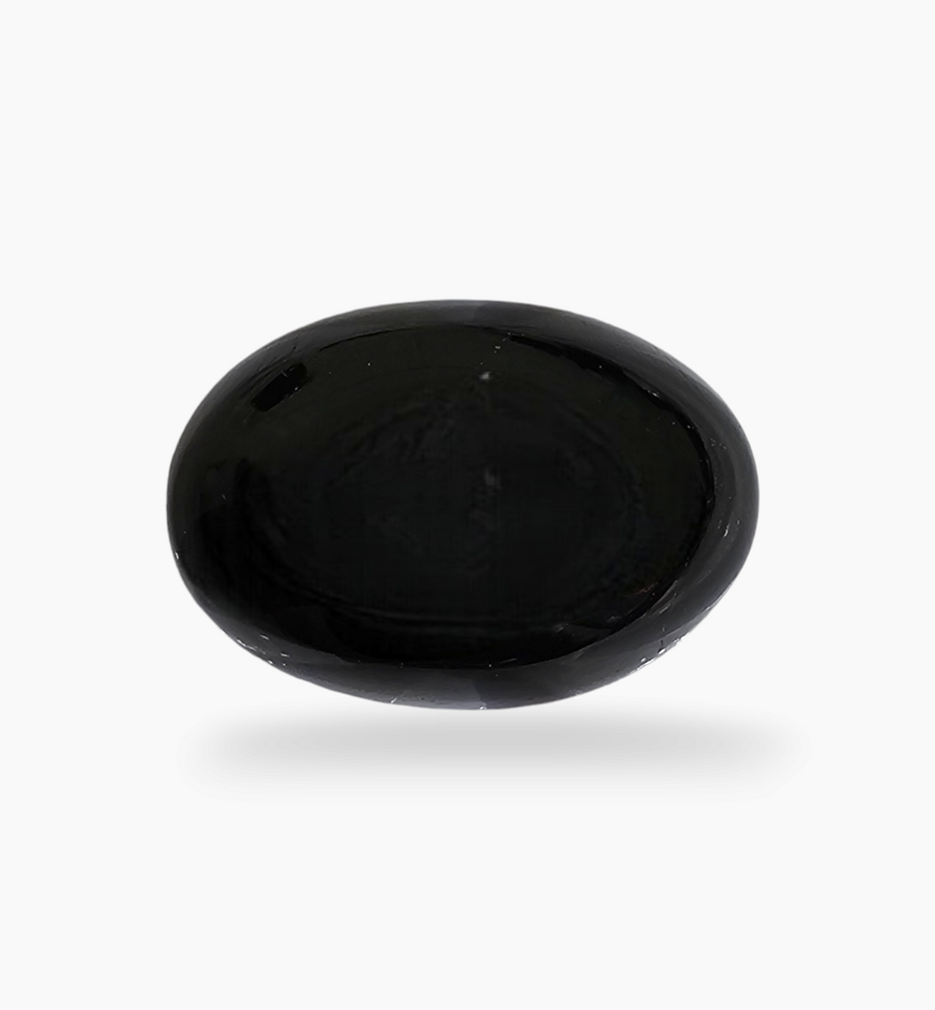 Natural Black Onyx Stone 30.67 Carats Oval Cabochon Size 20.3X10.5mm