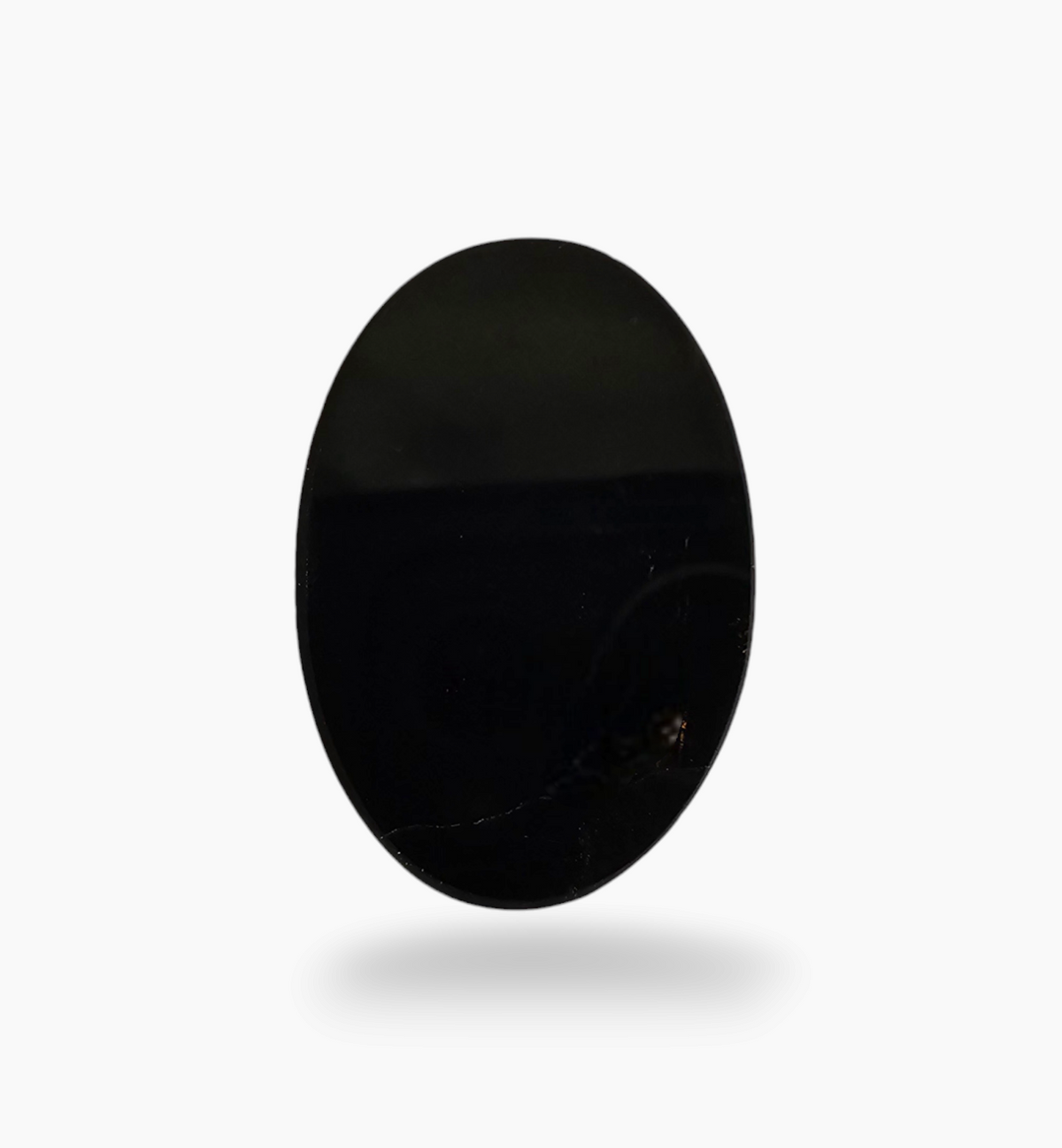 Natural Black Onyx Stone 30.67 Carats Oval Cabochon Size 20.3X10.5mm