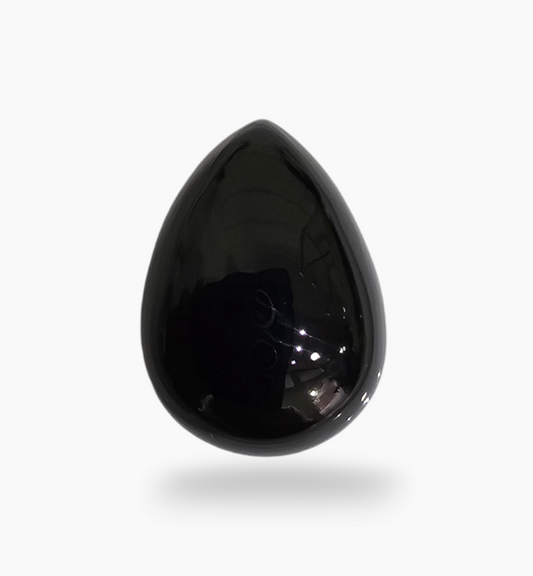 Natural Black Onyx Stone 14.21 Carats Pear Cabochon Size 18.2X13.2mm