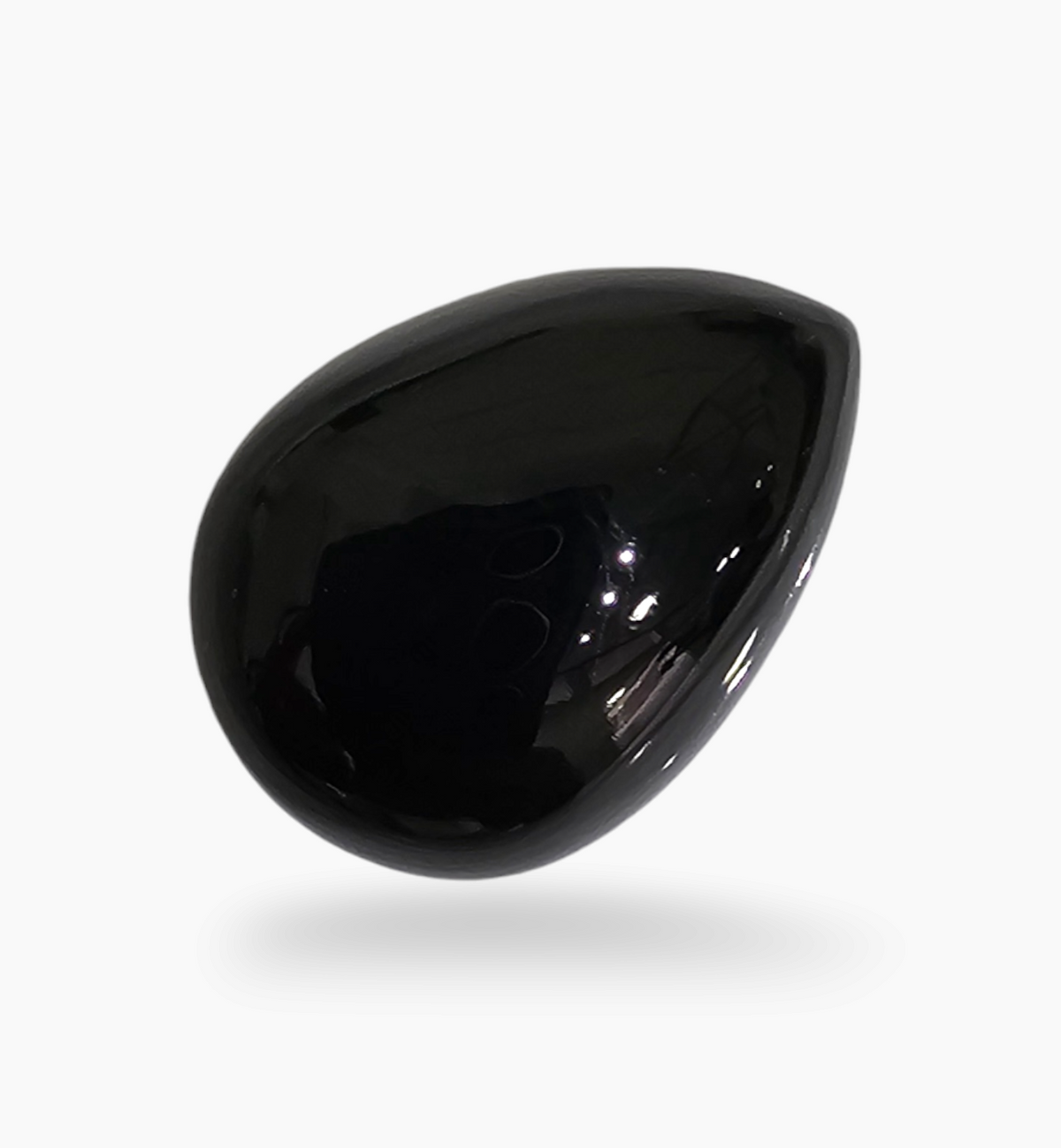 Natural Black Onyx Stone 14.21 Carats Pear Cabochon Size 18.2X13.2mm