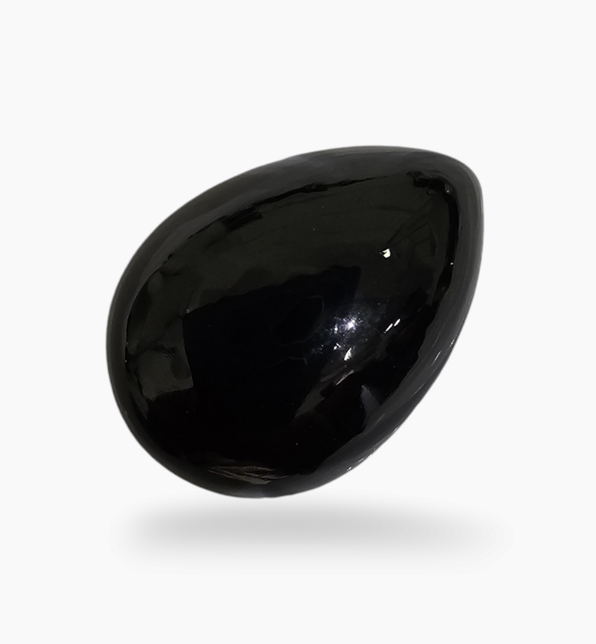 Natural Black Onyx Stone 25.49 Carats Pear Cabochon Size 20X10.5mm
