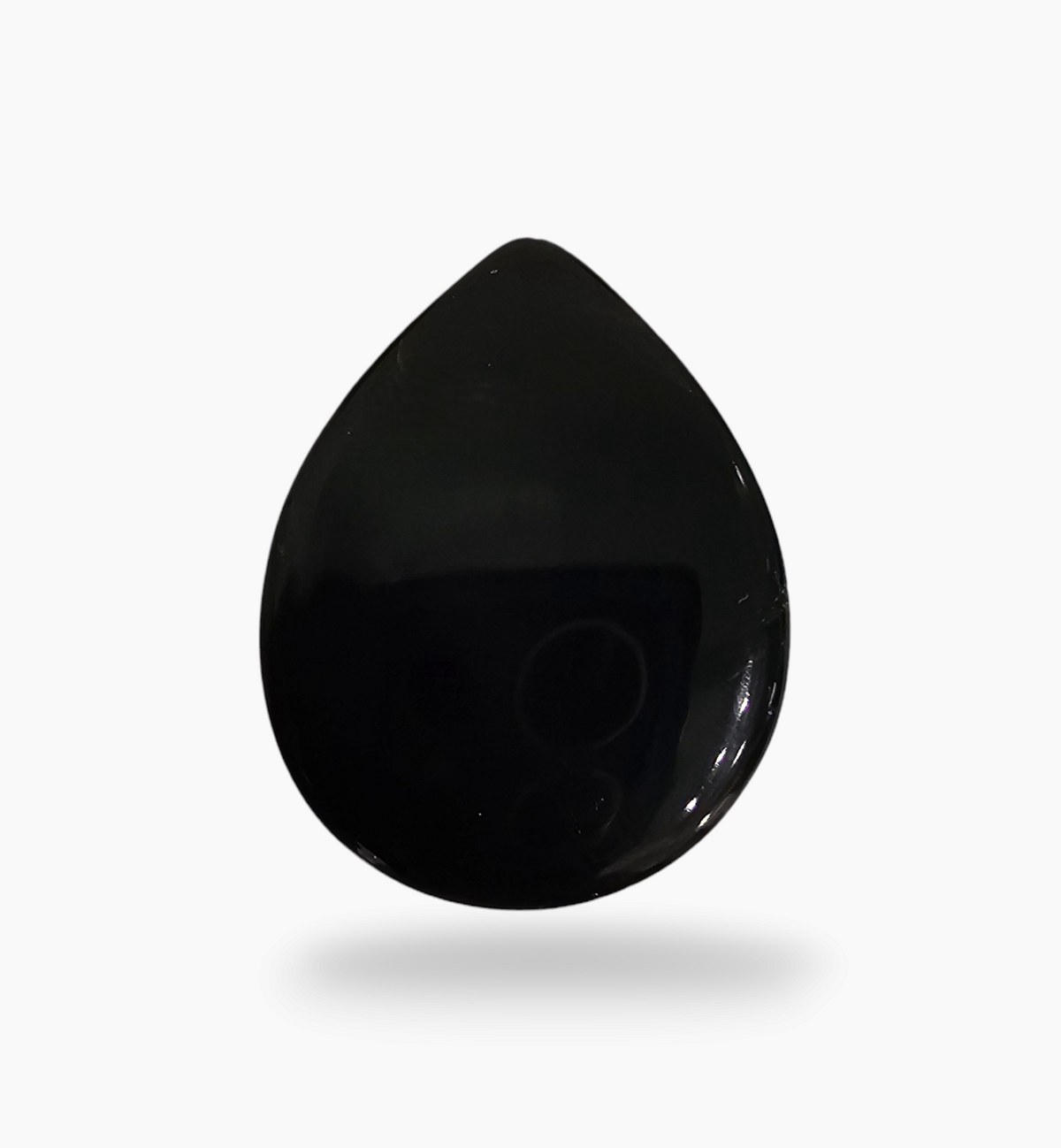 Natural Black Onyx Stone 42.22 Carats Pear Cabochon Size 20.8X20mm