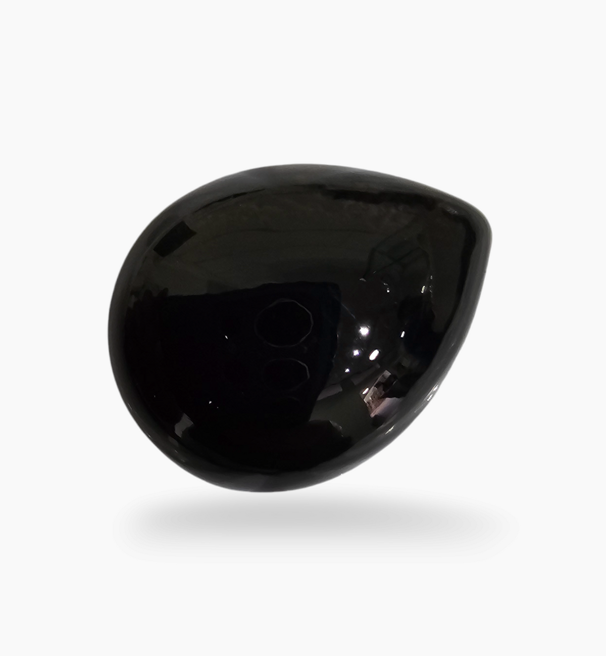 Natural Black Onyx Stone 42.22 Carats Pear Cabochon Size 20.8X20mm