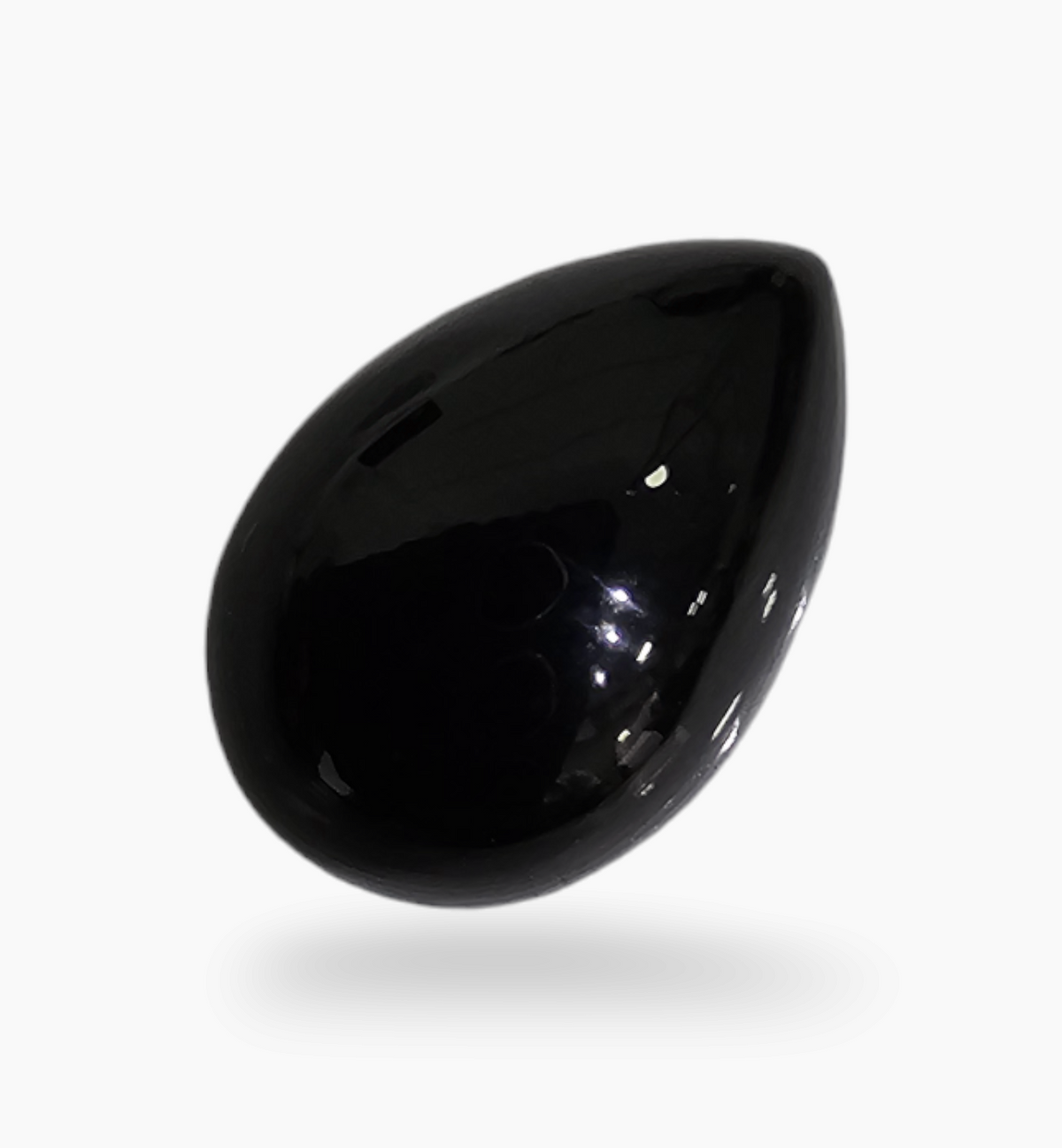 Natural Black Onyx Stone 5.95 Carats Pear Cabochon Size 13X9mm