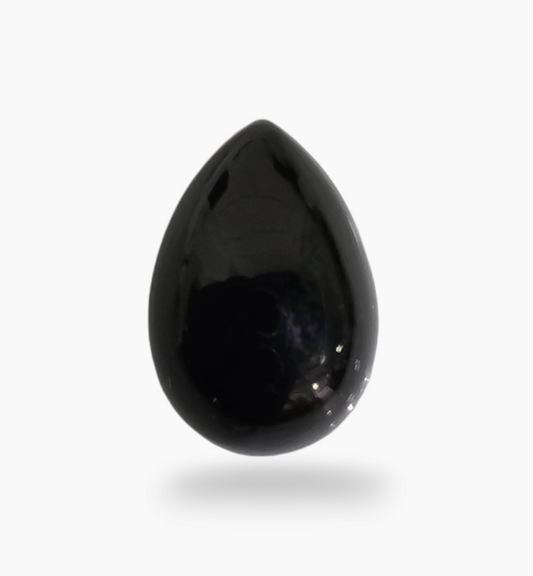 Natural Black Onyx Stone 5.95 Carats Pear Cabochon Size 13X9mm