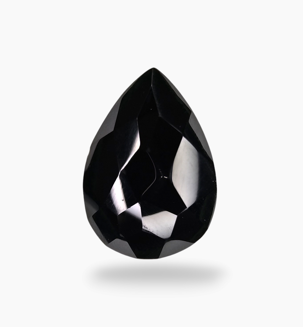 Natural Black Onyx Stone 18.11 Carats Pear Size 25X10.8mm