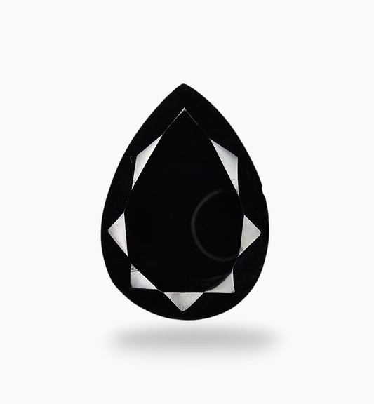 Natural Black Onyx Stone 18.11 Carats Pear Size 25X10.8mm