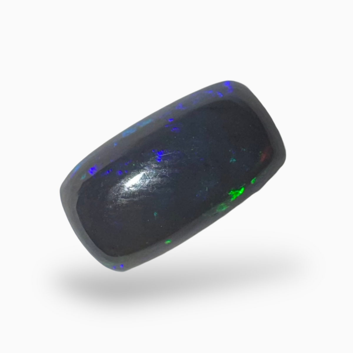 Natural Black Ethiopian Opal Stone 1.78 Carats Cushion Cabochon Shape Size 12X6.8mm