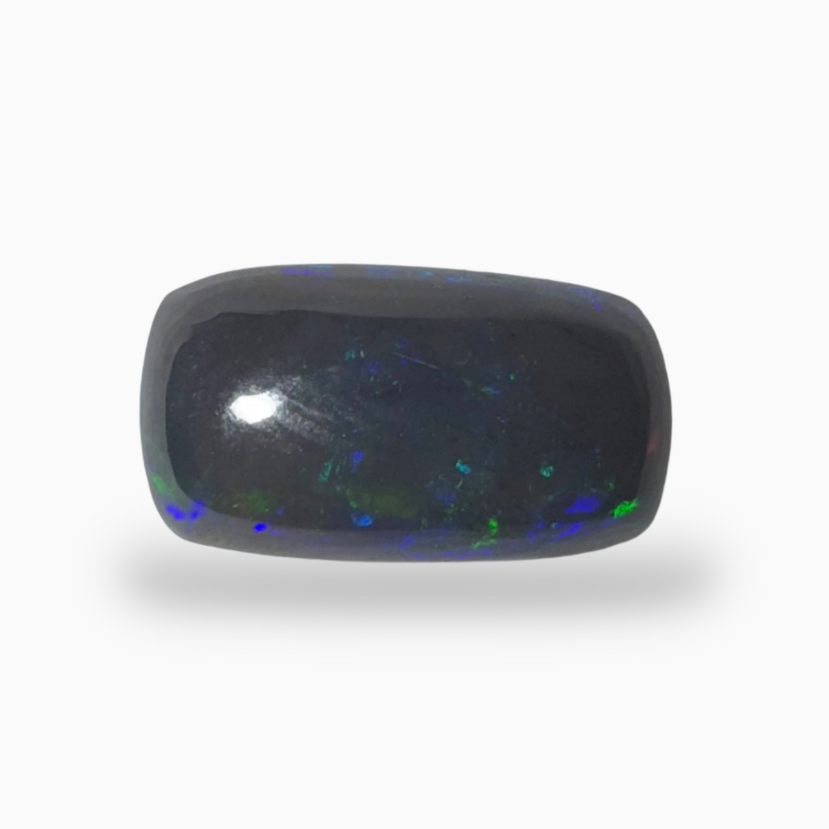 Natural Black Ethiopian Opal Stone 1.78 Carats Cushion Cabochon Shape Size 12X6.8mm