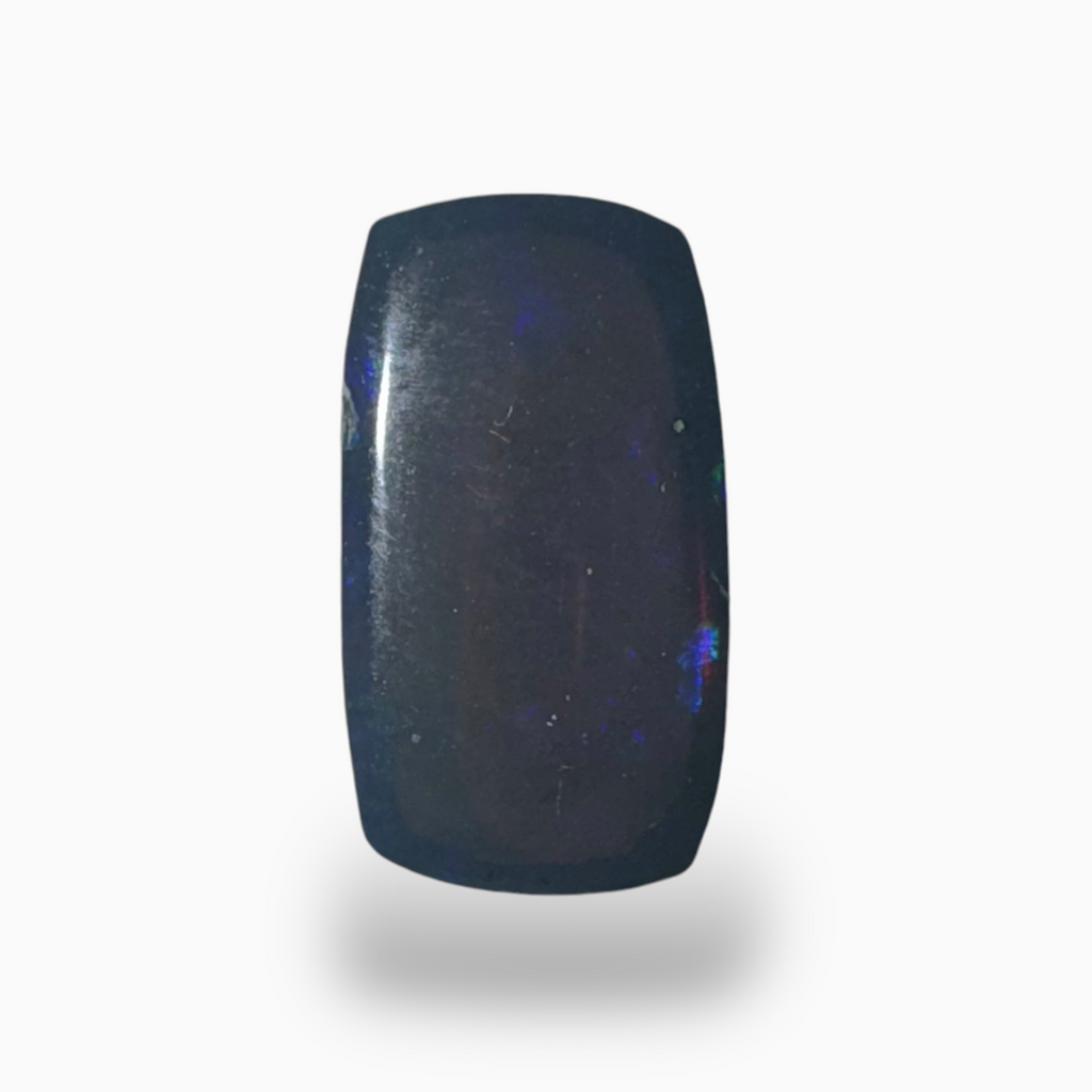 Natural Black Ethiopian Opal Stone 1.78 Carats Cushion Cabochon Shape Size 12X6.8mm