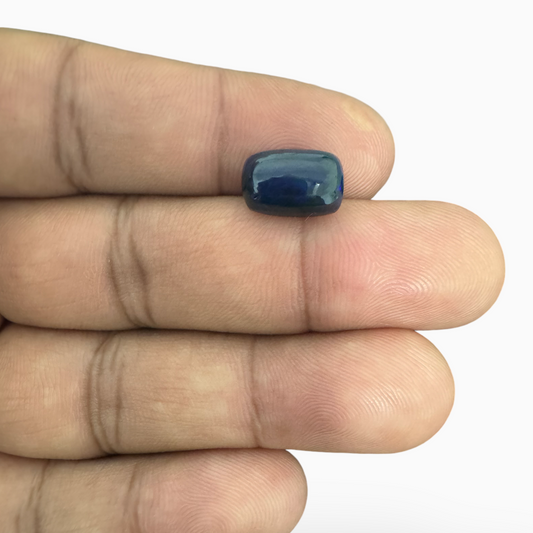 Natural Black Ethiopian Opal Stone 2.8 Carats Cushion Cabochon Shape Size 12X8mm