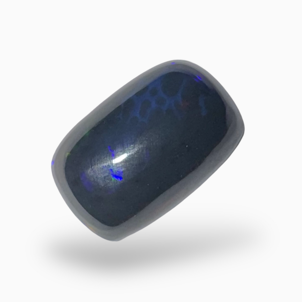 Natural Black Ethiopian Opal Stone 2.8 Carats Cushion Cabochon Shape Size 12X8mm