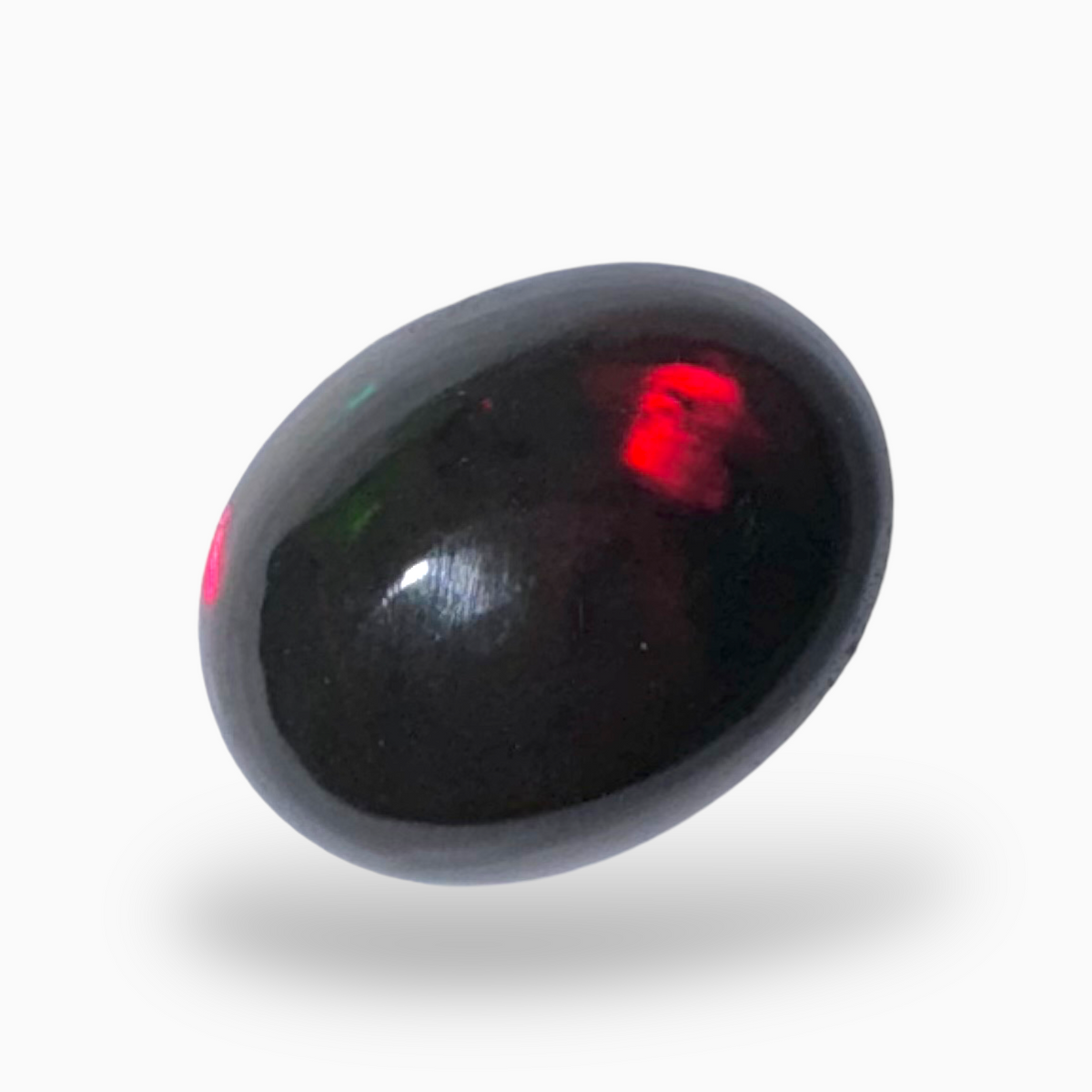 Natural Black Ethiopian Opal Stone 1.18 Carats Oval Cabochon Shape Size 9X7mm